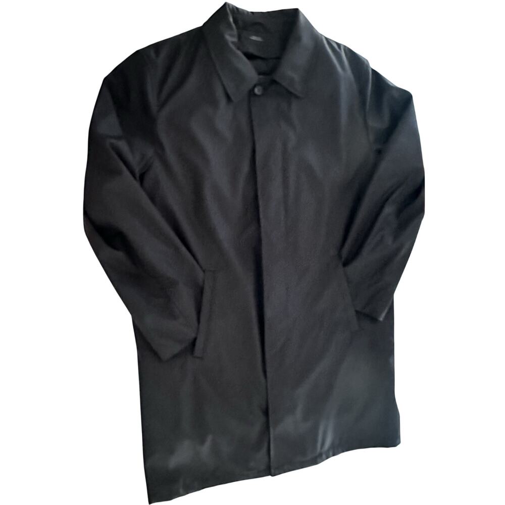 Alfani Exclusively for Macy's Men's Black Long Lined Trench Coat 40R City Winter